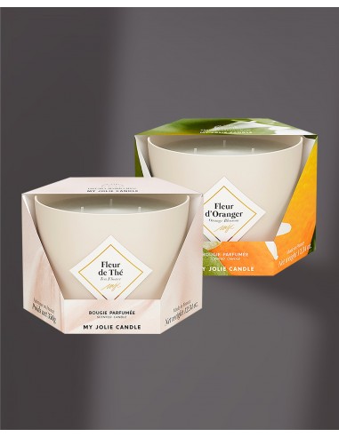 Duo Grandes Bougies Fleur d’Oranger et Fleur de Thé Comparez et commandez 