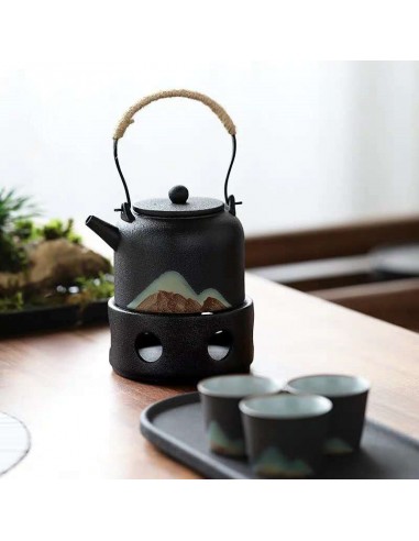 Théière japonaise avec réchaud "Montagne" de votre