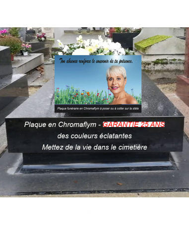 Plaque Funéraire Grand-mère Champ de Fleurs Les magasins à Paris