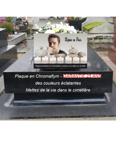 Plaque Funéraire Zen en Chromaflym – Un Hommage Apaisant 2024