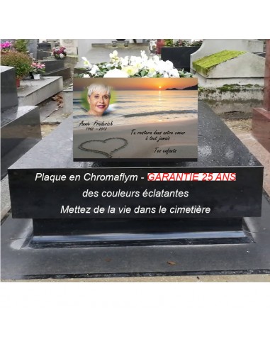 Plaque Funéraire Cœur sur la Plage commande en ligne