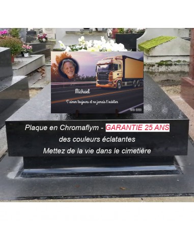 Plaque funéraire métier Routier s'inspire de l'anatomie humaine