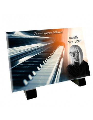 Plaque funéraire modèle pianiste solde