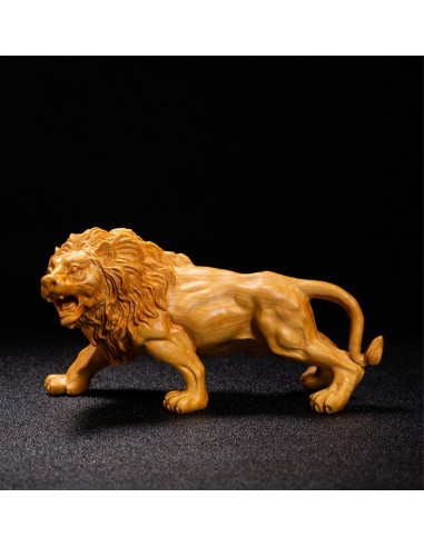 Sculpture Lion en Bois store